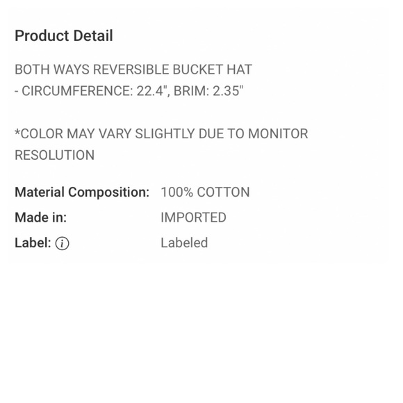 $12 start 💕 BOTH WAYS REVERSIBLE BUCKET HAT - Picture 2 of 2